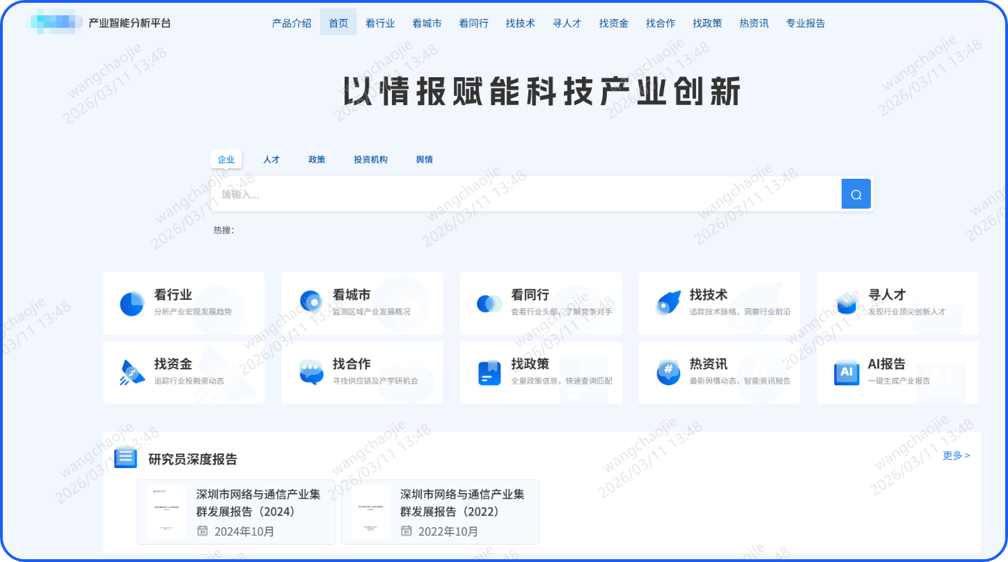 某省产业智能分析平台